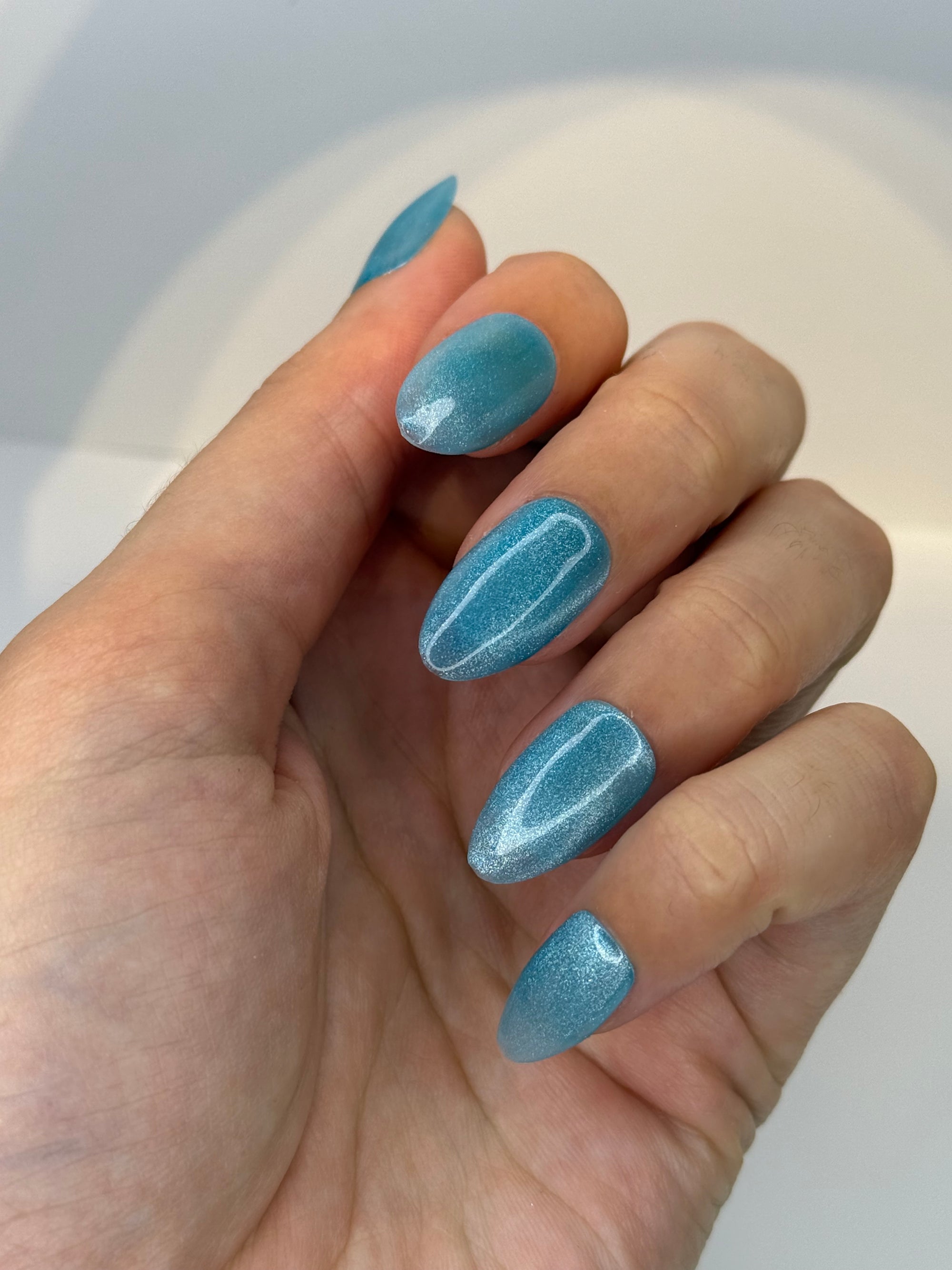 Shiny blue