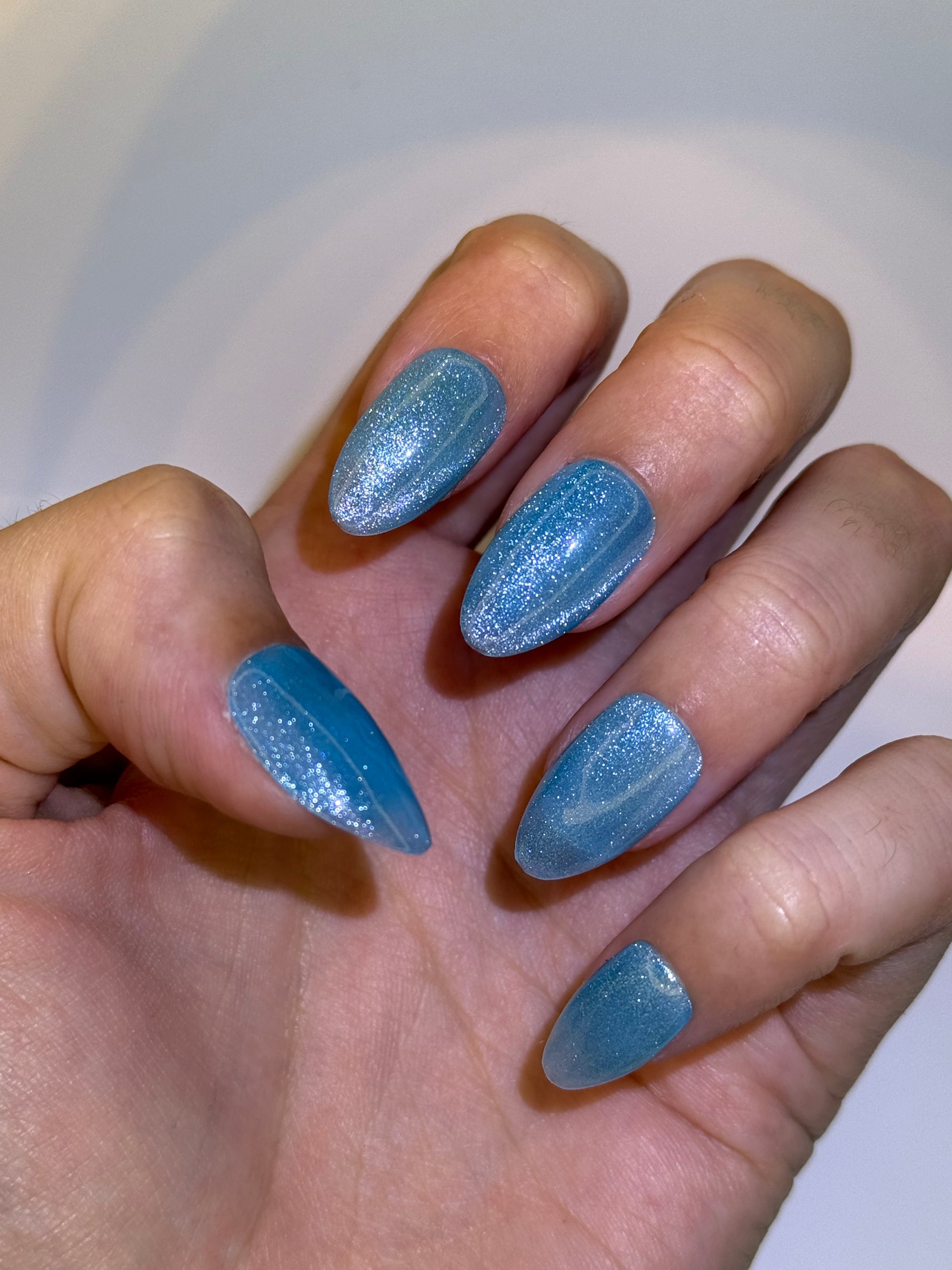 Shiny blue